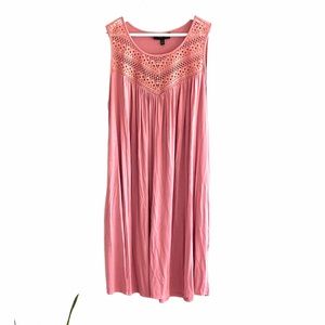 Lane Bryant Pink Crochet Swing Dress Size 14/16